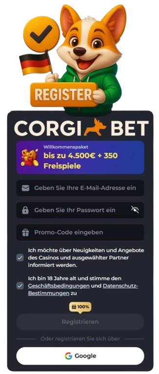 corgibet Anmeldung